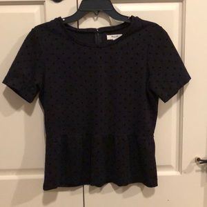 Made well Black Peplum Shirt